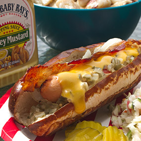 Honey Mustard Pretzel Dog