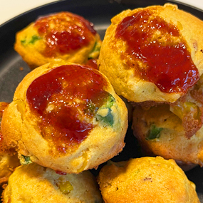 BBQ Jalapeno Cornbread Poppers