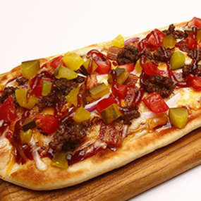 BBQ Bacon Cheeseburger Flatbread 