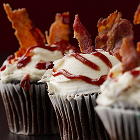 Honey BBQ Bacon Cupcakes